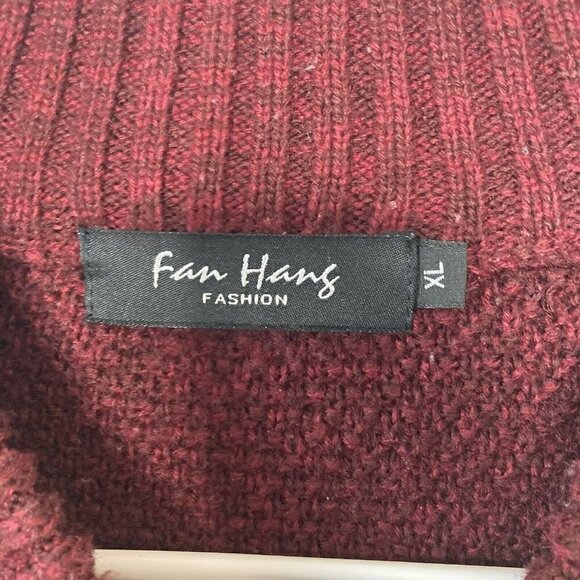 Fan Hans Fashion Men’s Retro Dad Full Zip Color Block Navy Red White Swe… - Picture 6 of 11